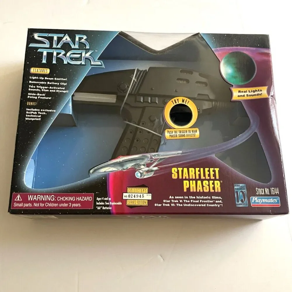 Star Trek VI Movie Electronic Starfleet Phaser 1997 Playmates #16144 Vintage Y2K